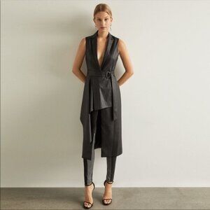 BCBGMaxAzria | Jackets & Coats | Nwt Bcbgmaxazria Black Faux Leather Drape Front Long Vest Xxs | Poshmark BCBGMaxAzria | Jackets & Coats | Nwt Bcbgmaxazria Black Faux Leather Drape Front Long Vest Xxs | Poshmark